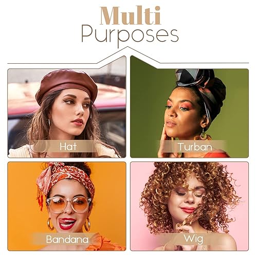 Miniatura 6 de MYKURS Agarre de peluca para mantener la peluca en su lugar, diademas antideslizantes para peluca, bandas de peluca para asegurar la peluca, 4