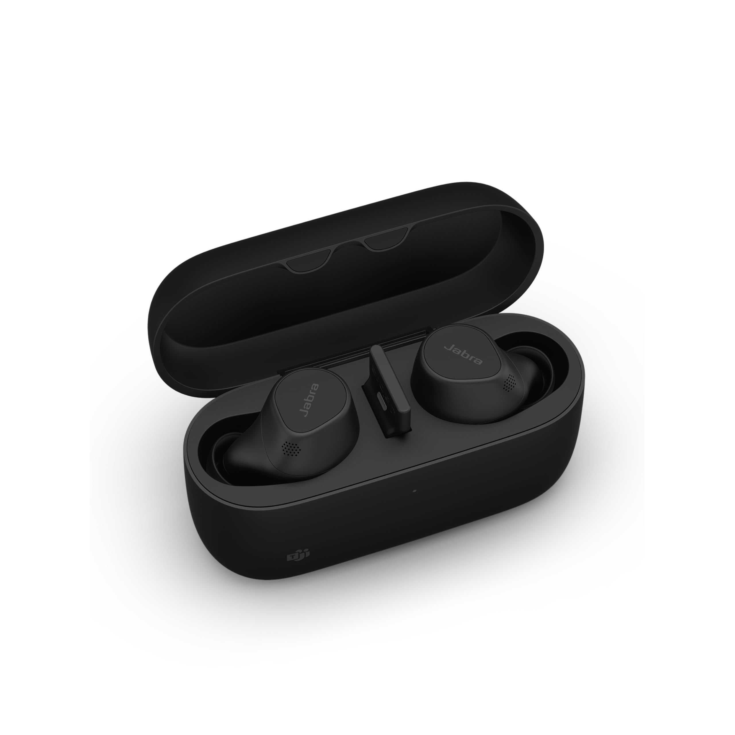 Jabra Evolve2 Buds True Wireless In-Ear-Bluetooth mit aktiver Geräuschunterdrückung, 4 Mic MultiSensor Voice-Technologie, MS Teams zertifiziert, Schwarz