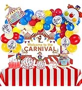 GOGOPARTY Circus Carnival Party Decorations -- Carnival Photography Backdrop Banner Carnival Part...