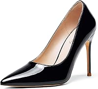Elisabet Tang Women's 4 Inch Stiletto Pumps - Closed Pointed Toe High Heels for Office, Wedding & Dressy Events