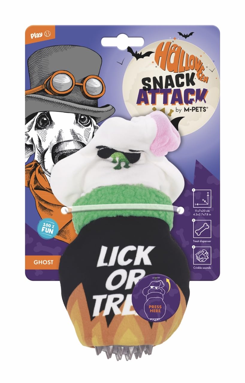 M-Pets Halloween Ghost Snack Attack Köpek Oyuncağı