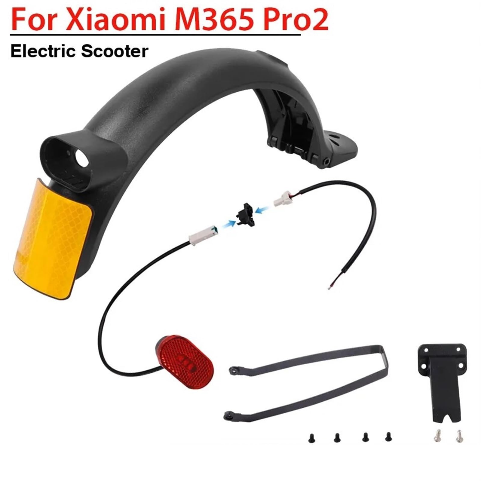 HUVNEXA Versione parafango posteriore aggiornato parafango scooter elettrico M365 Pro 2, for Xiaomi, M365 Pro M187 Pro 2 1S accessori KickScooter Parafango per scooter(Rot