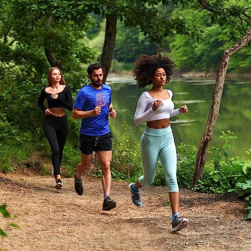 GoWith 2/4 Pairs Unisex Running Socks, Anti-Blister Cushioned Athletic Performance Padded Seamless Ankle Socks4