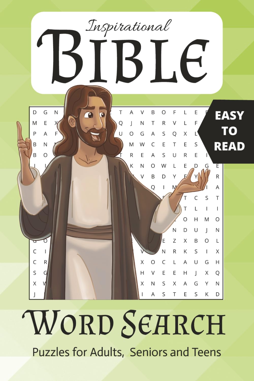 Bible Word Search Puzzle Book for Adults and Seniors: Word Searches with Easy to Read Print about the Bible, Bible Verses, Religion and More. | 6x9 ... Relief, Anxiety, Senior Friendly