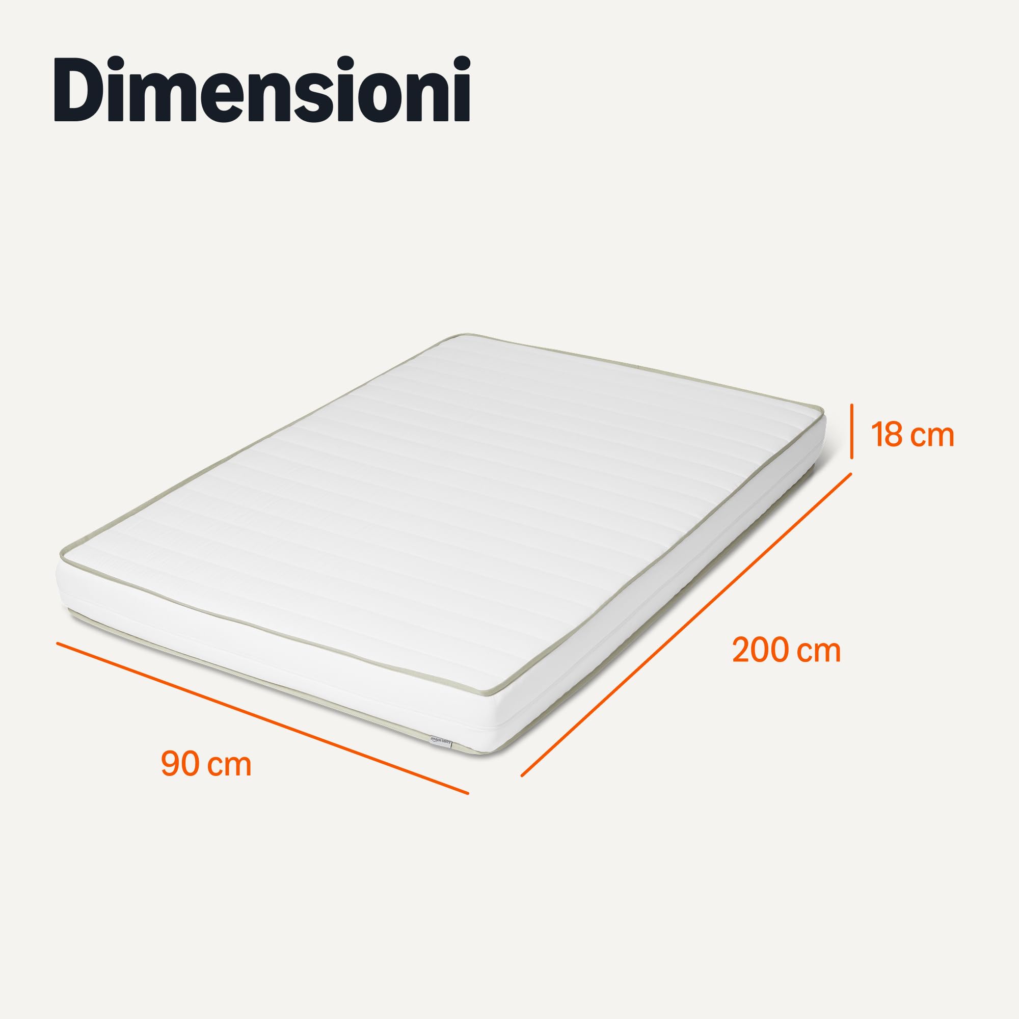 Materasso Coolux Sleep 90x190 Cm – 7 Zone In Schiuma Fredda Con Gel – Altezza 18 Cm – H2 E H3 Reversibile – Anallergico E Lavabile