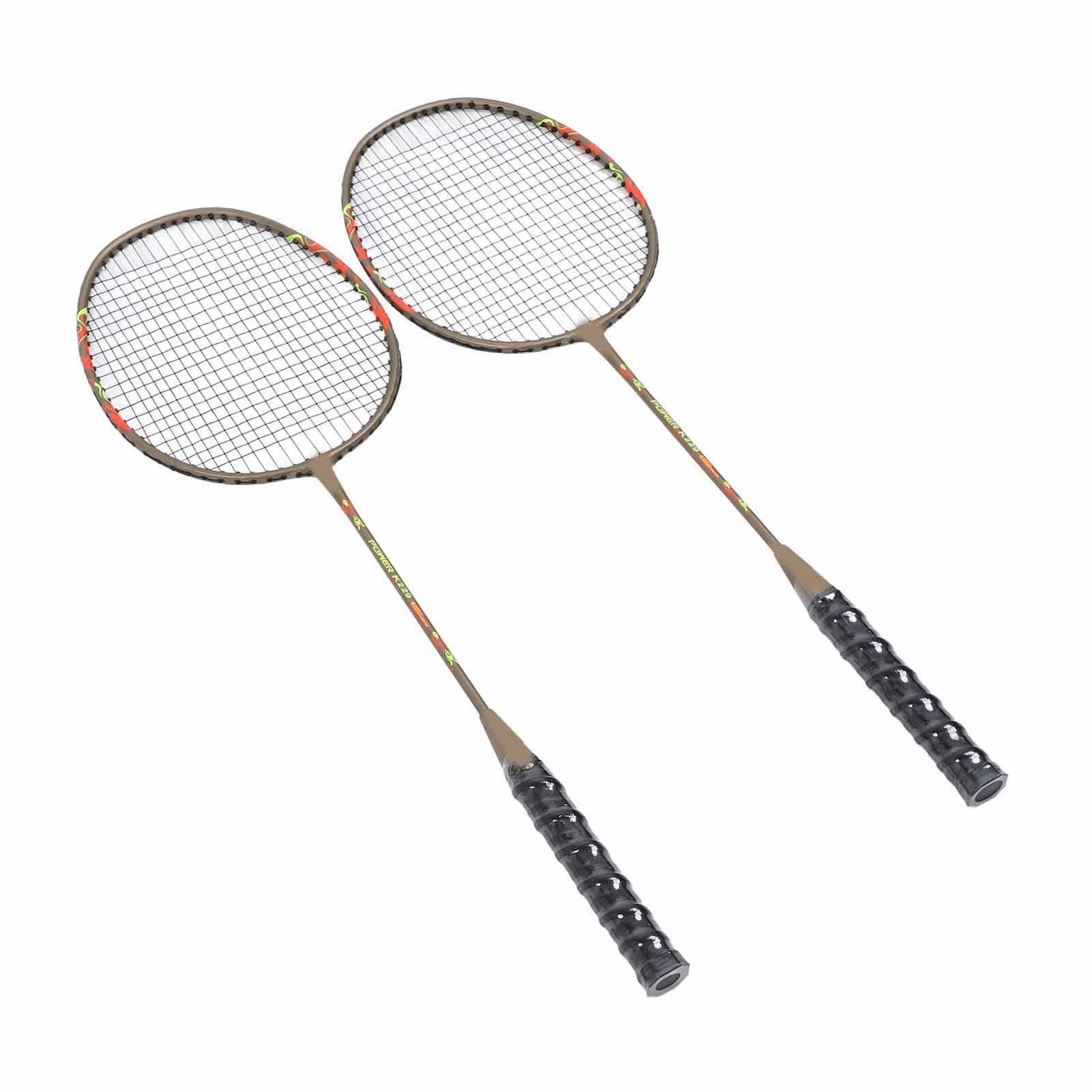ZJchao Ensemble de Raquettes de Badminton, Raquette de Badminton 2 Pièces Raquettes de Badminton de Sport en Alliage de Fer Léger Raquettes de Badminton avec Sac de Rangement pour Le