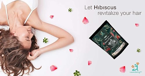 Miniatura 3 de Leanbeing Organic Hibiscus Flower Powder (7.05 oz)  para el cuidado del cabello y la piel