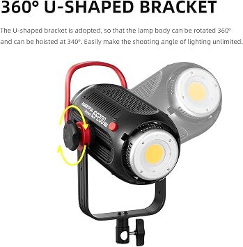 AMBITFUL EF200 Aurora 200W COB LED Video Light, 5600K Daylight Fill Light, CRI 95+/TLCI 97+, 6 FX Effects, Wireless App Control, Quiet Mode, Professional Photography Lighting for Studio Light