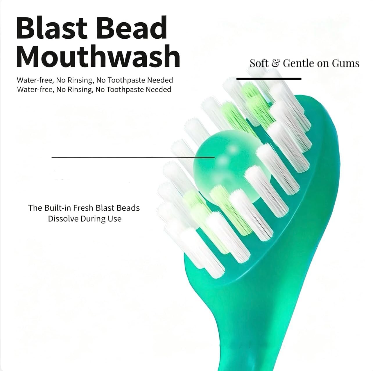 Disposable mini Travel Toothbrush, Mint Flavor, Peach Flavor, Cherry Blossom Flavor, Green Tea Flavor (40 sachets (10 for Each Flavor))