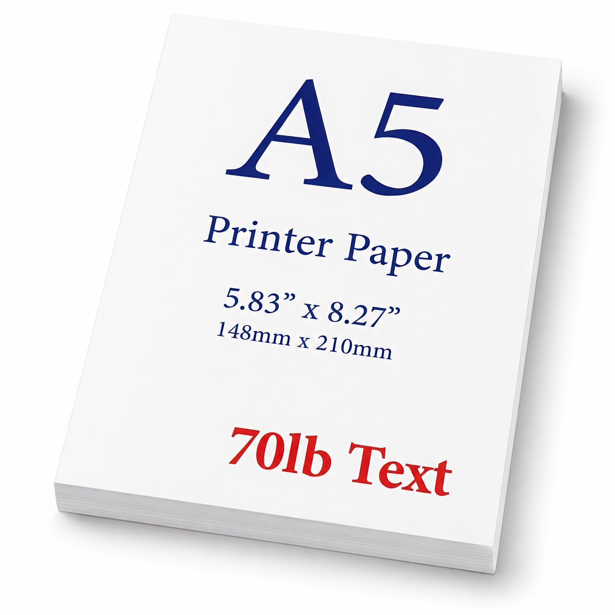 Papier do drukarek Premium A5 (21,1 x 14,8 cm) – tekst 31,8 kg (105 g/m2) jasny biały papier (100 arkuszy)