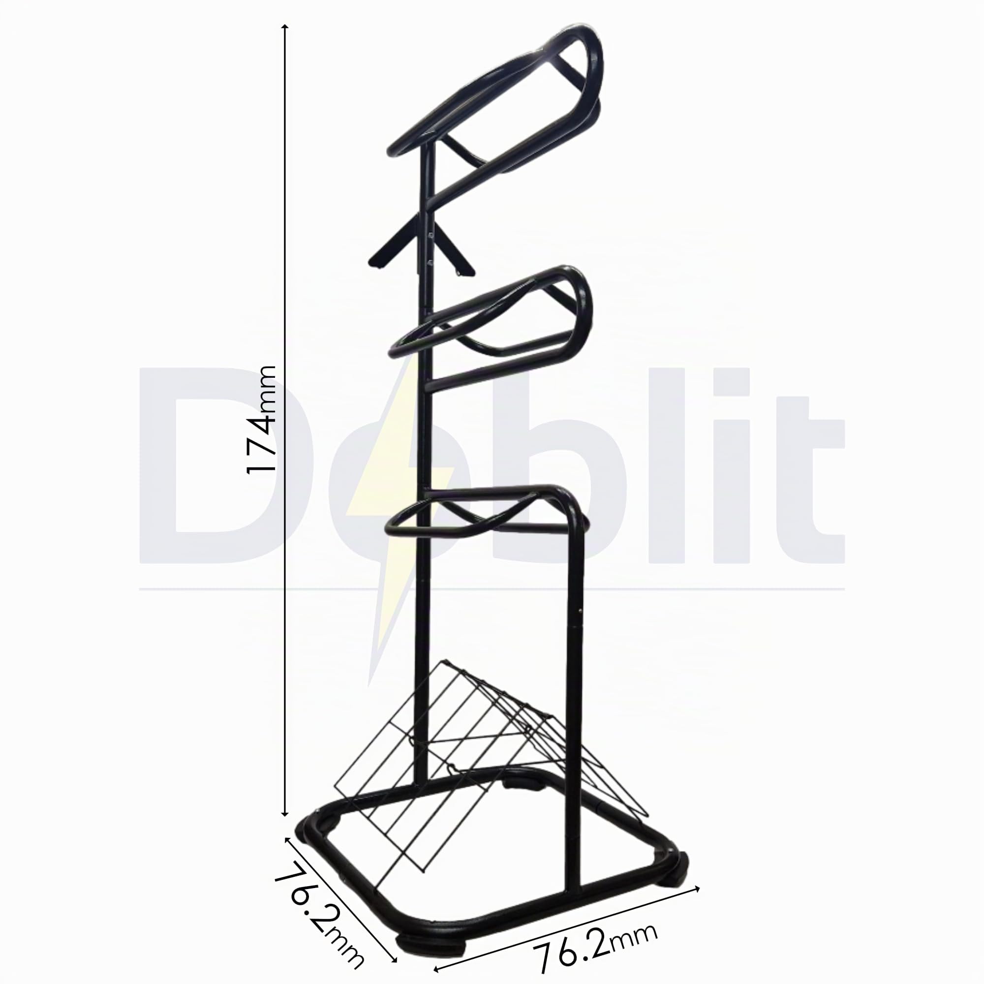 Soporte para silla de montar de caballo 3 niveles con ganchos de brida y manta ventilada secadora de acero Pony equino equino equestrian