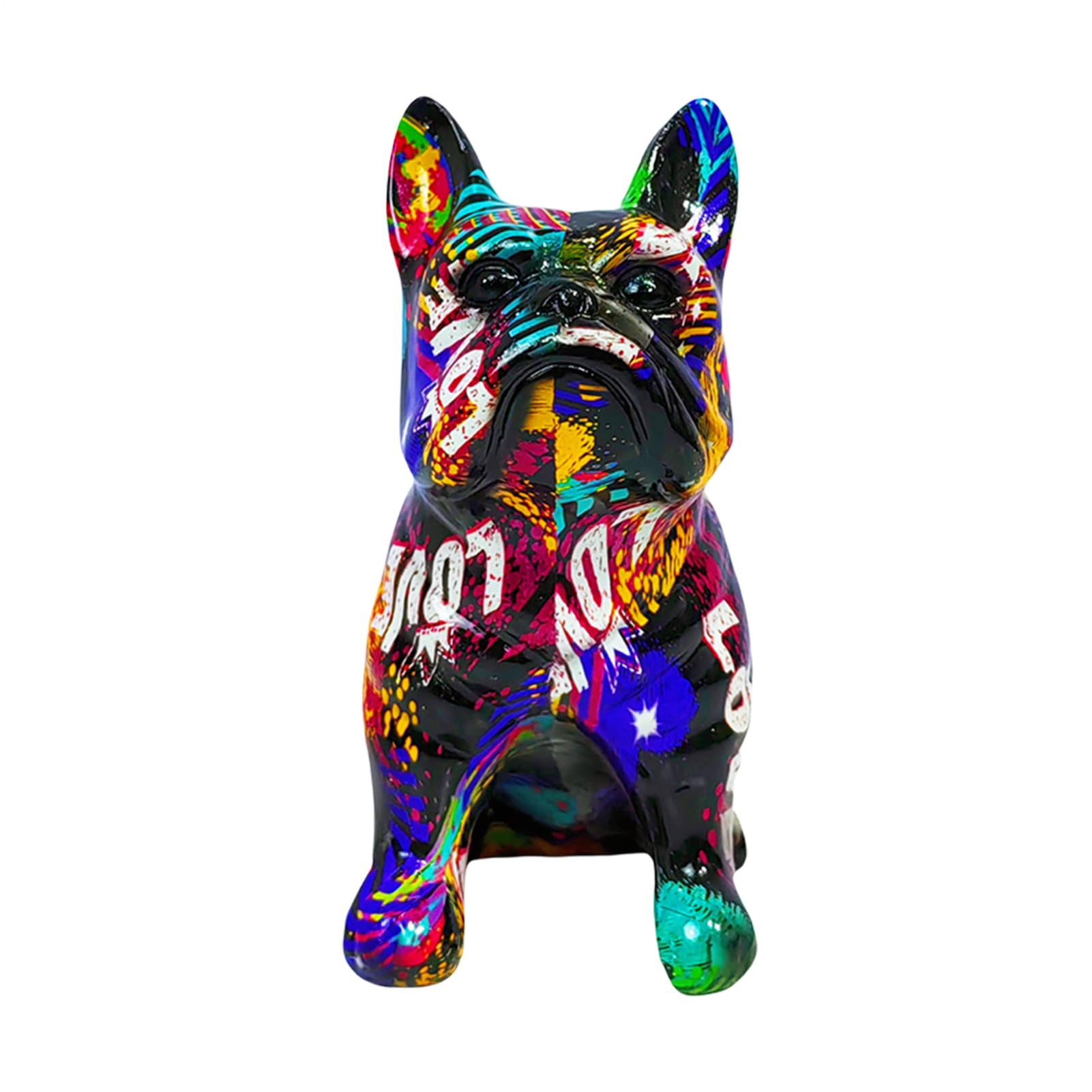 Sculpture de perro Bulldog decorativa para salones modernos y oficinas 1