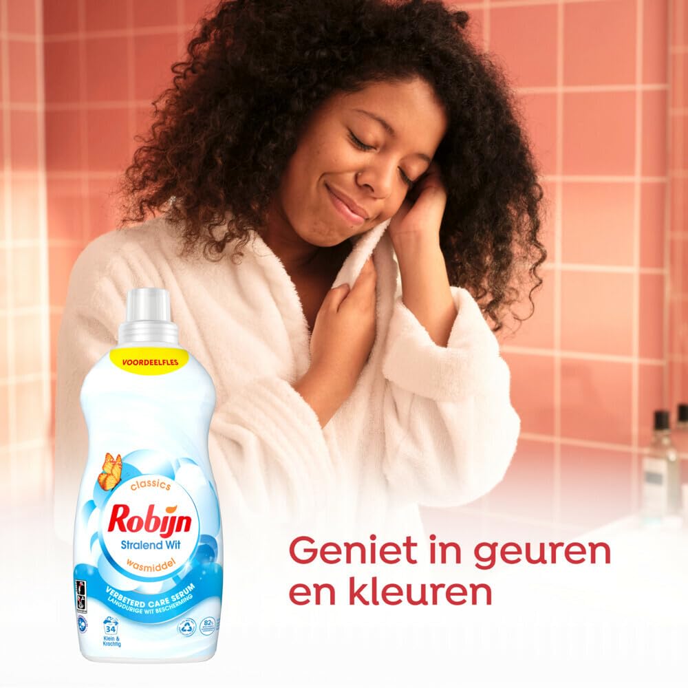 4x Ruby Pequeño y Potente Detergente Radiante Blanco 34 Lavados 1,19 litros