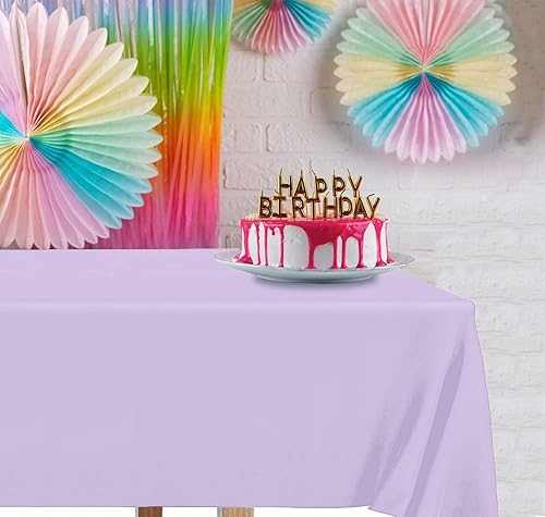 Miniatura 10 de DecorRack Paquete de 24 manteles rectangulares, de plástico sin BPA, 54 x 108 pulgadas, manteles para mesa de comedor, fiestas, pícnic, campamento y