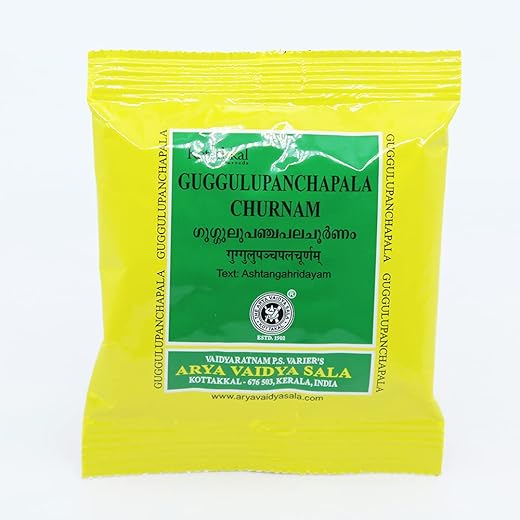 Kottakkal Guggulupanchapala Churnam 10GM Pack - Golden Oldie