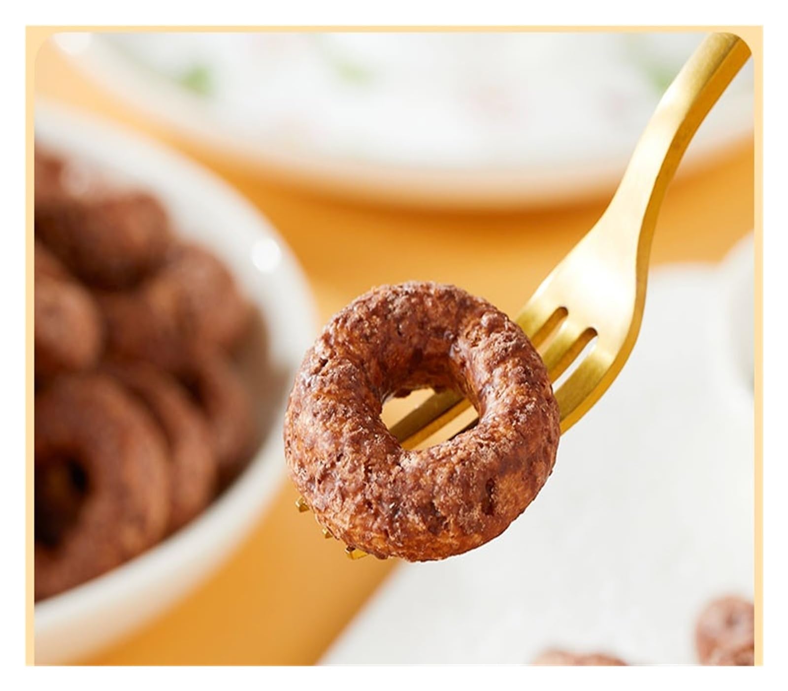 Snack de donut de chocolate (45 g), con un rico y suave sabor a cacao y una textura dual que es a la vez crujiente y esponjosa(7bag)