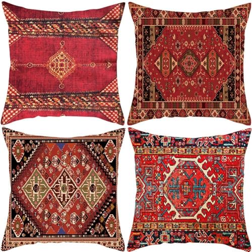 Housse de coussin style persan d'inspiration turque conçue pour le confort et l'attrait visuel sur les meubles de salon (A)