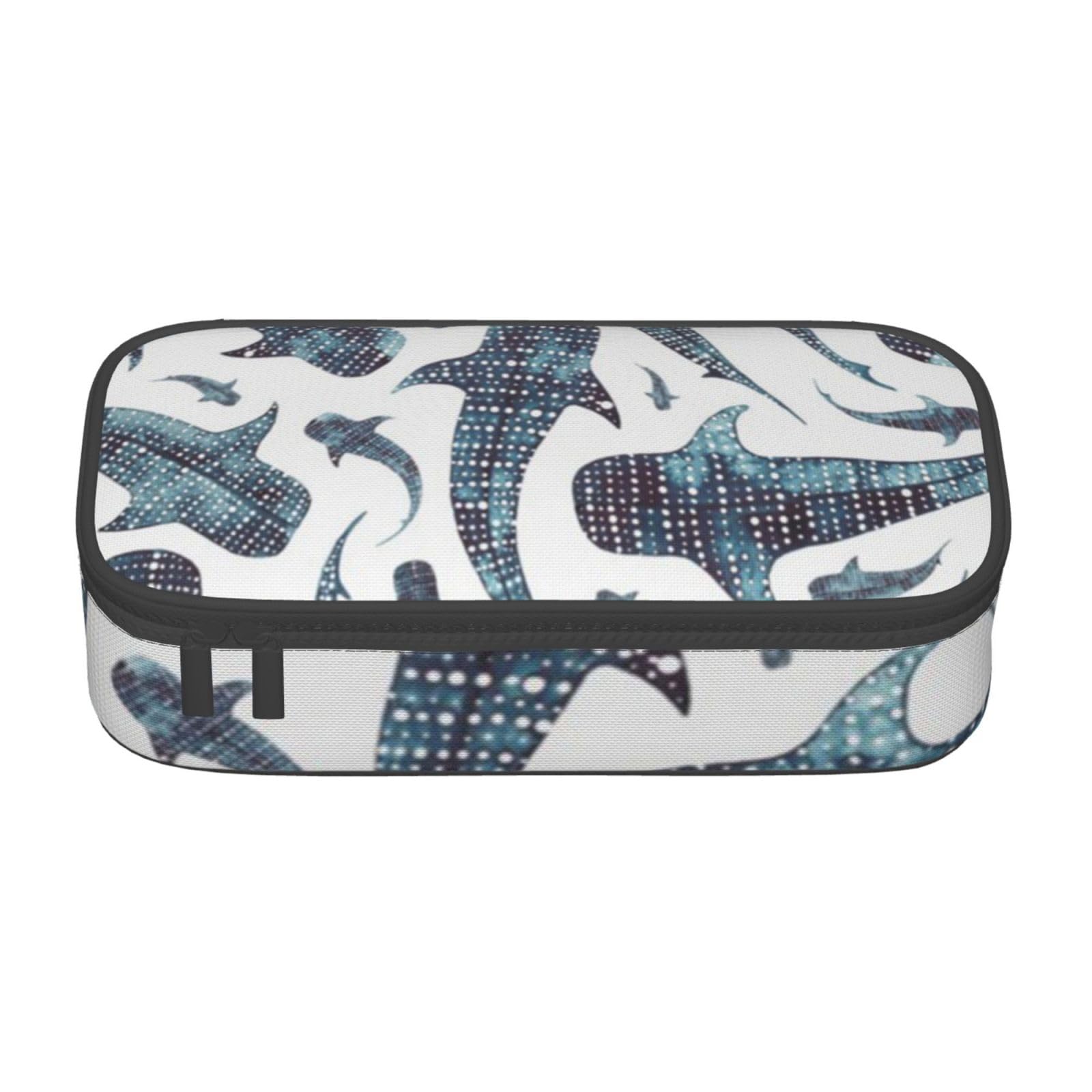 YounPrenG Pencil Case,Big Capacity Printed Pencil Pouch Pen Bag Pencil Holder for Office School, Whale Shark