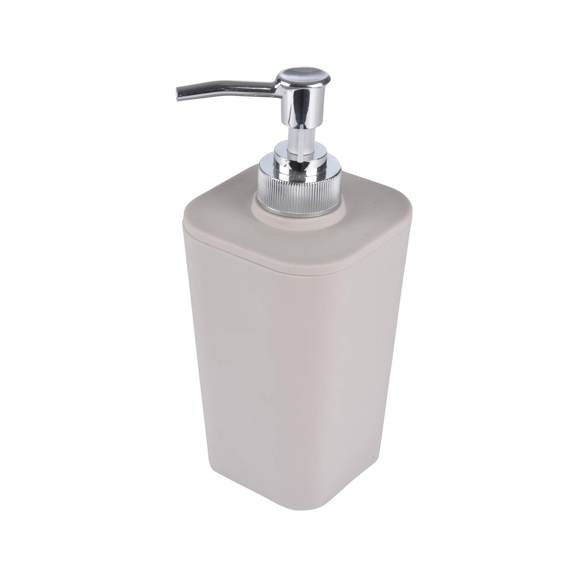 Douceur D'intérieur Taupe Soap Dispenser Soft Touch Effect 7 X 7 X 17.5 Cm