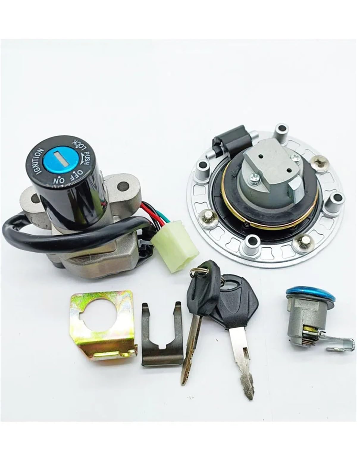 Moto Chiave Accensione Compatibile Con Suzuki Per GS500 2001-2012 Set Di Interruttori Di Accensione Per Motociclette Set Di Chiavi Di Blocco Per Interruttore Di Avviamento A Barilotto