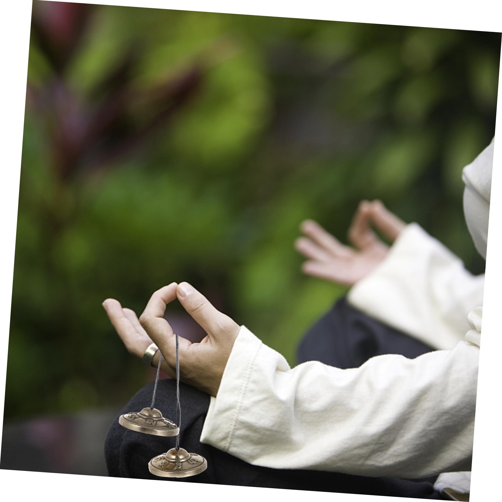 TOYANDONA Meditationsglocke aus Kupfer für Yoga Handgefertigte Religiöse Zimbeln Einfaches Schlaginstrument Yoga-zimbeln Traditionelles Meditationsinstrument