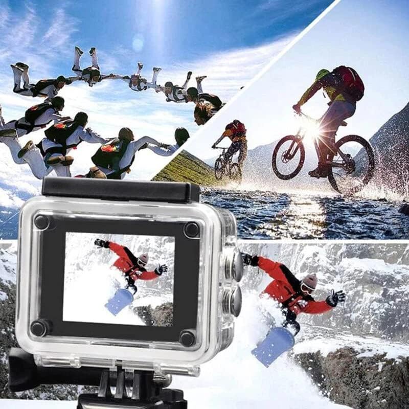 Cámara de acción 1080P HD 2.0 Pulgadas, cámara subacuática, cámara Deportiva Impermeable de 3 MP con Kits de Accesorios, para natación, Buceo, Bicicleta, Motocicleta, etc. (Blanco)