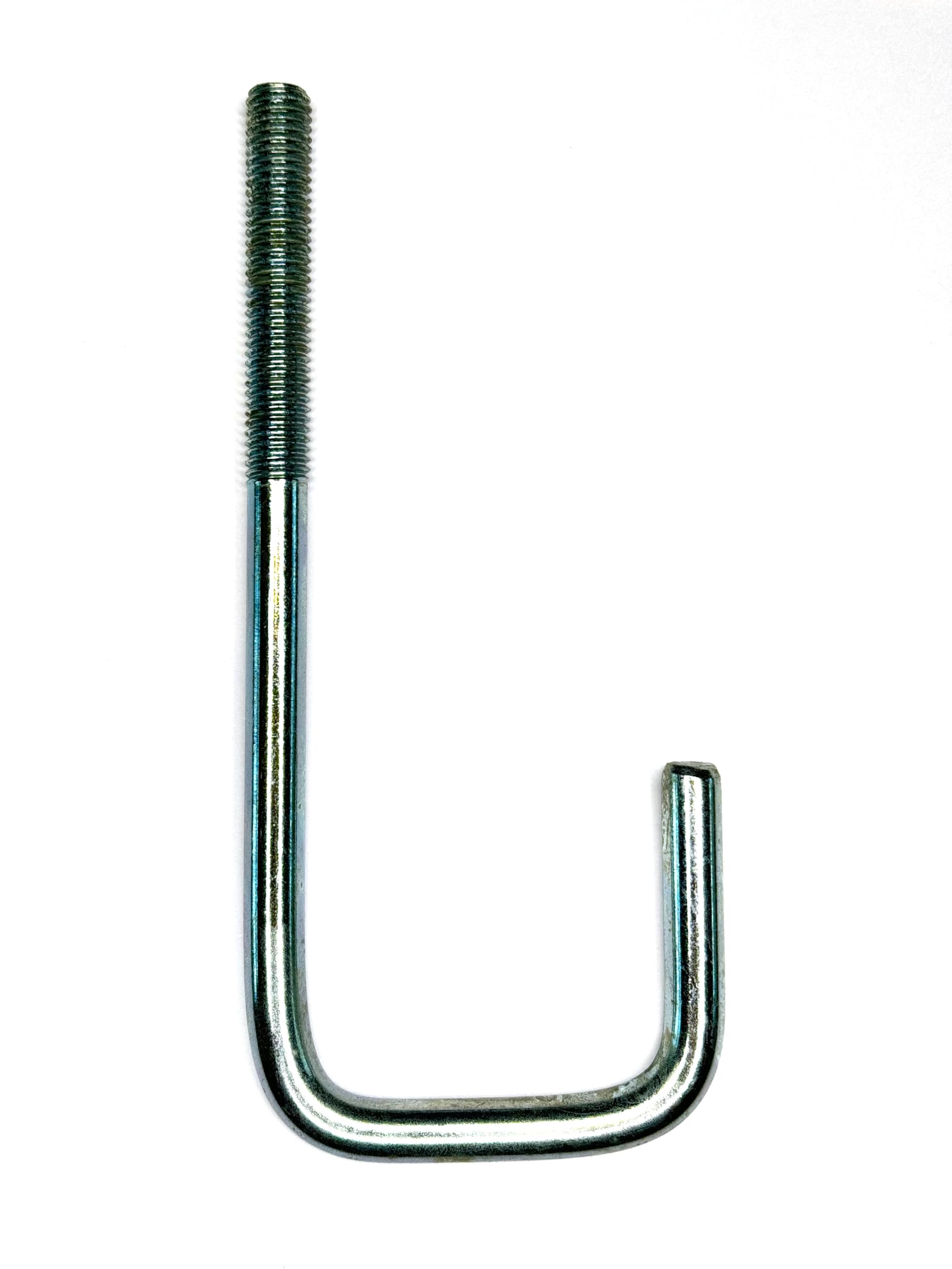 Square Bend Hook Bolt M8 40mm Width x 100mm Length, Nuts and Dowty Spat Sealing Washers (6)