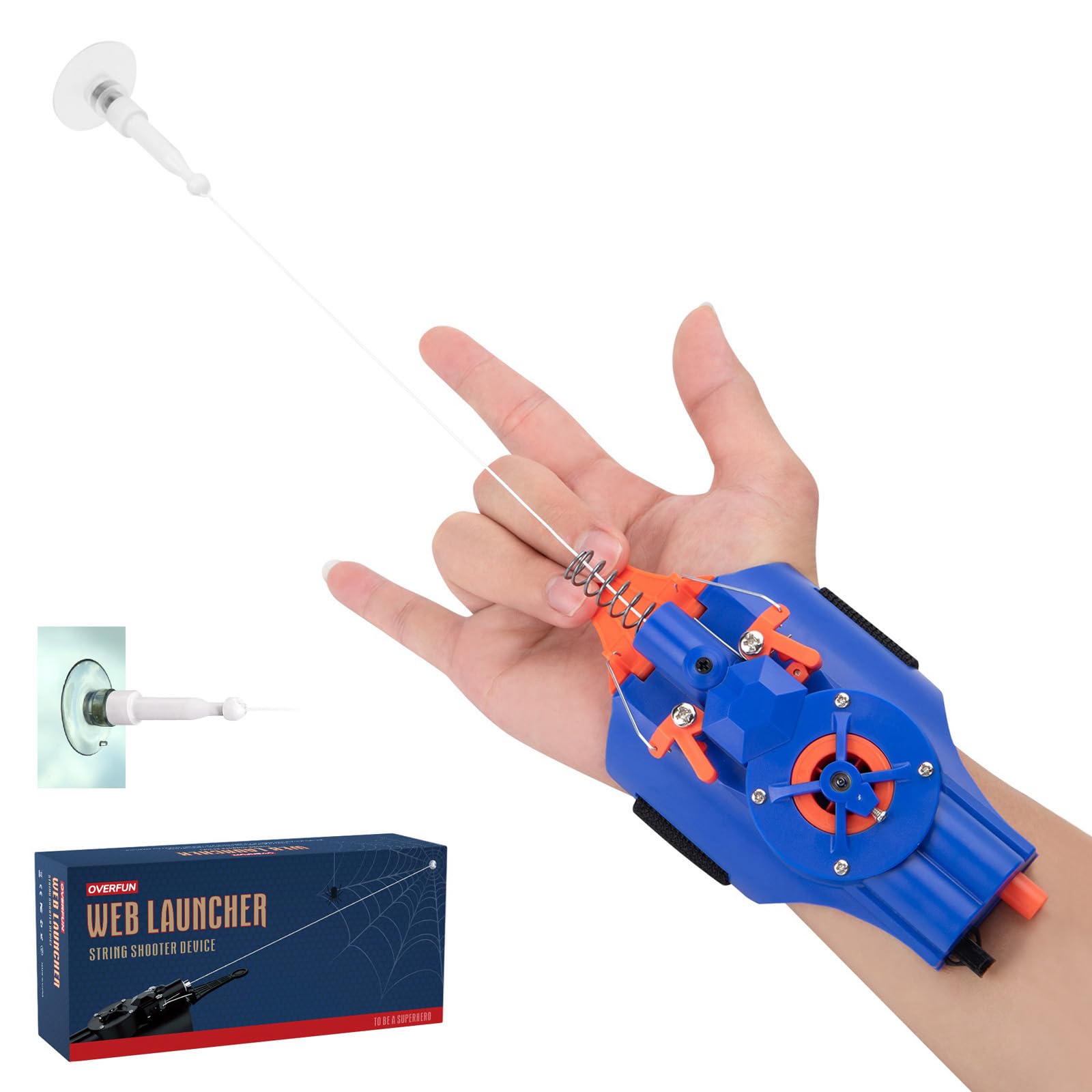 Web Launcher String Shooters Toy for Superhero Role Play - Great Gift Men,Teenagers,and Kids(Cool Blue)