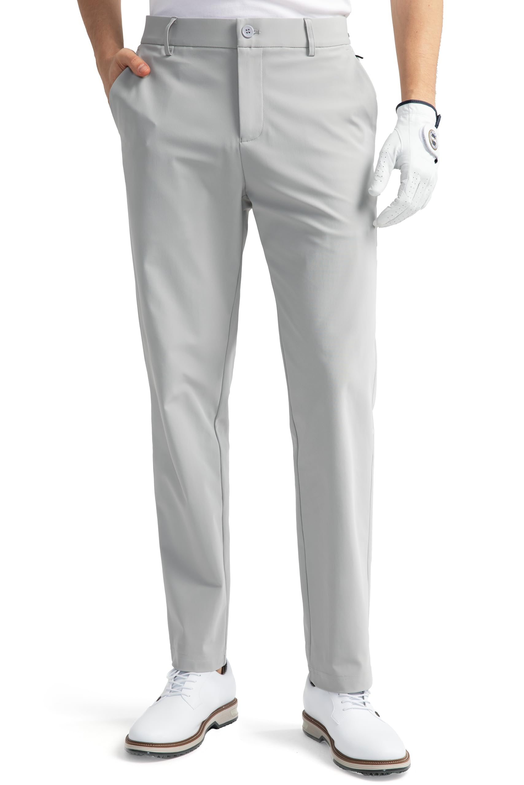 HISDERN Flex 501 Mens No Iron Dress Pants Golf Pants 30 32 Stretch Quick Dry for Business Work