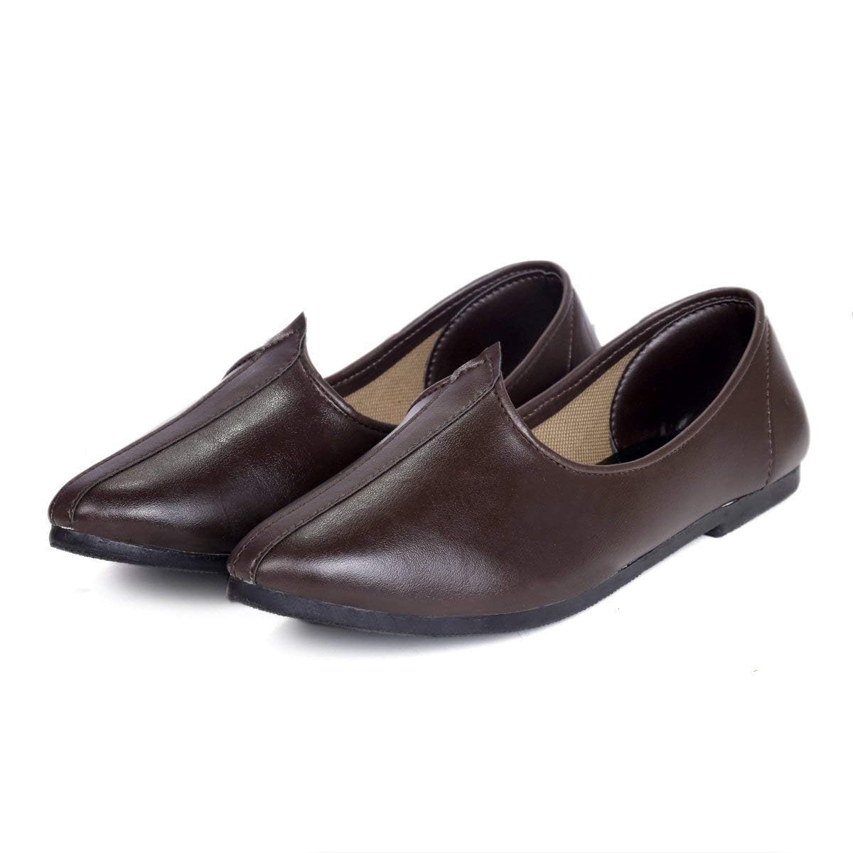 SANDYCRAFT Handmade Smart Casual Leather Slip-On Woven Loafer Jutti for Men, Boys| Comfortable & Stylish | Everyday Wear Shoes (GVJ-1) (Brown, 6) (B0CXXXYZXL) Amazon Price History, Amazon Price Tracker