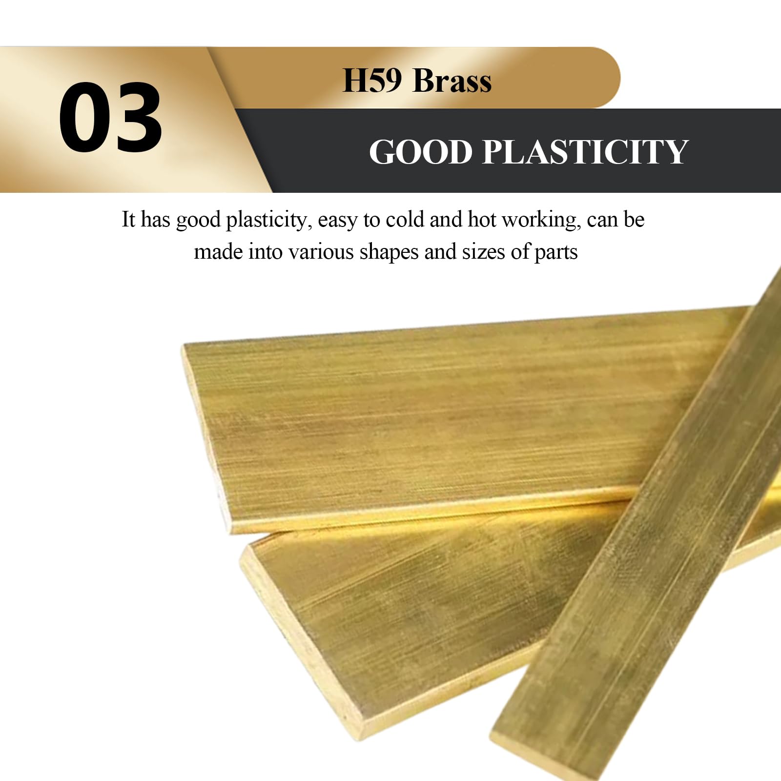 WSYCWG H59 Brass Flat Bar Thickness 25Mm, Metal Thin Plate Perfect for Electrical Applications and Precision Machining,25×25×100mm