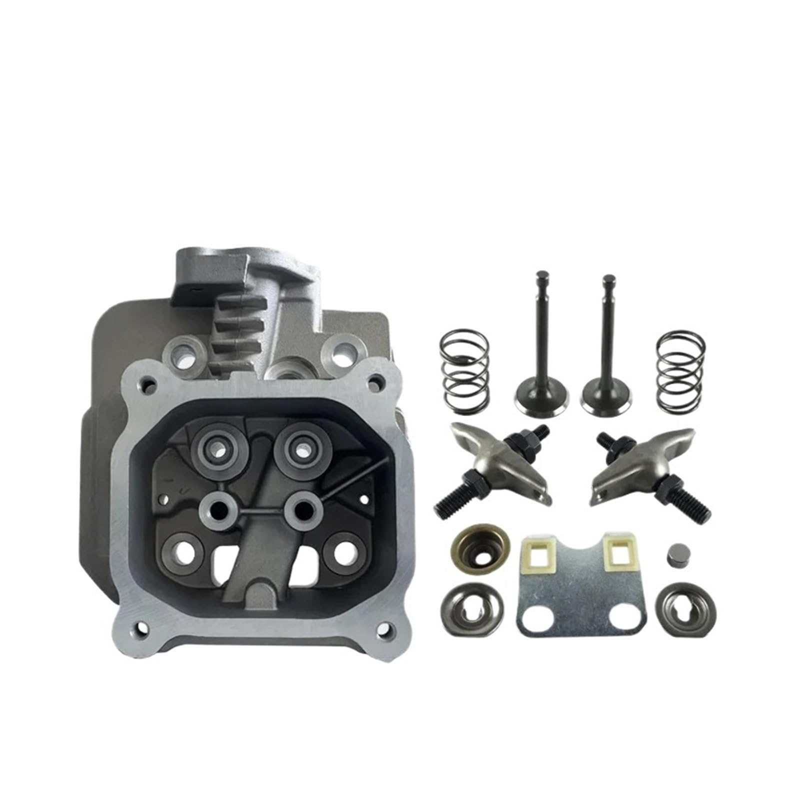 Cilindro, pistón Conjunto de Culata for Motor de Gasolina 1P68 1P70 GXV160, Juego de balancín de válvula de Culata de cortacésped Reemplazar Piezas(Cylinder Head Assy)