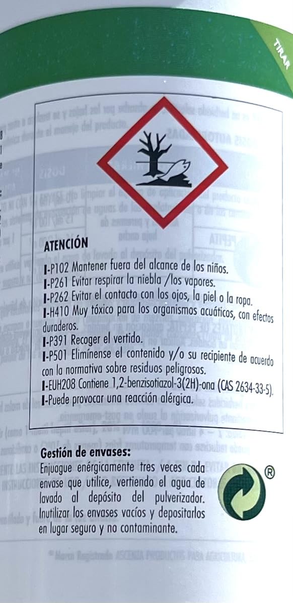 Herbicida sistemico concentrado para cesped y control de hierbas de hoja ancha. 500ml. Fluroxipir 20%. Rockup