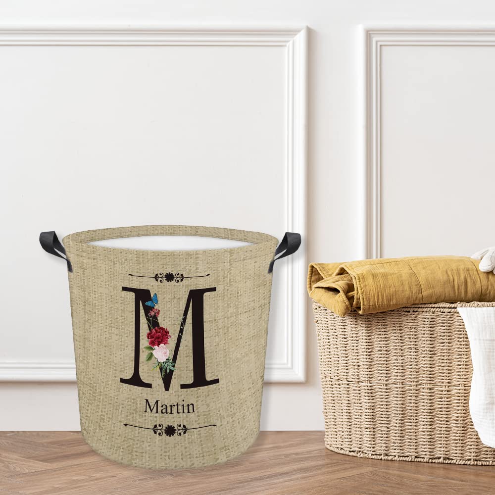 Amazon.com: MALIHONG Monogram Letter K Laundry Basket Floral