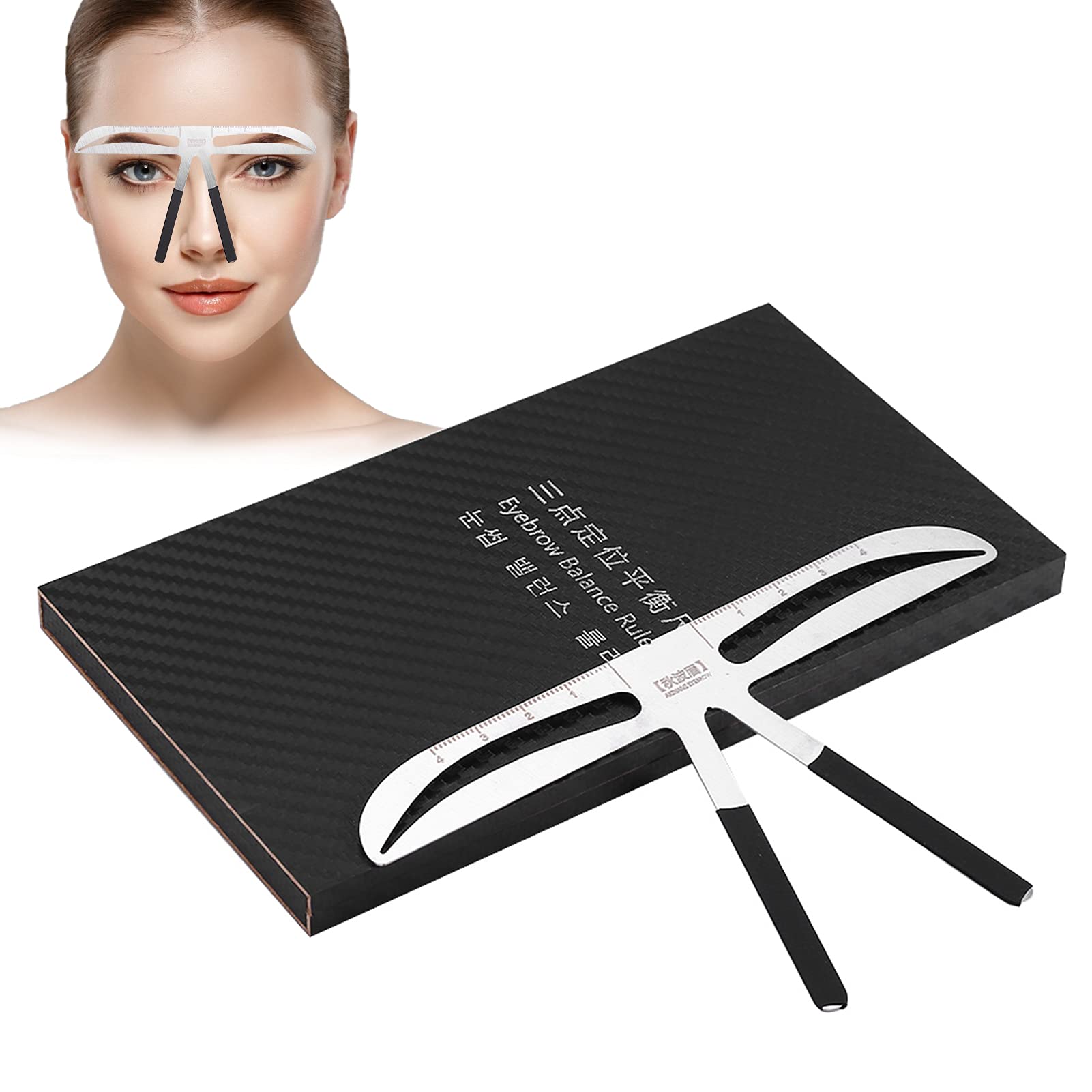Eyebrow Stencils, Reusable Eyebrow Shaper Kit for Tools for Women Eyebrows,Fashionable Reusable Eye Brower Shaper Kit for Tattoo Kits Eyebrow-Ruler Styles Eyebrow Shaper Kit (4#)