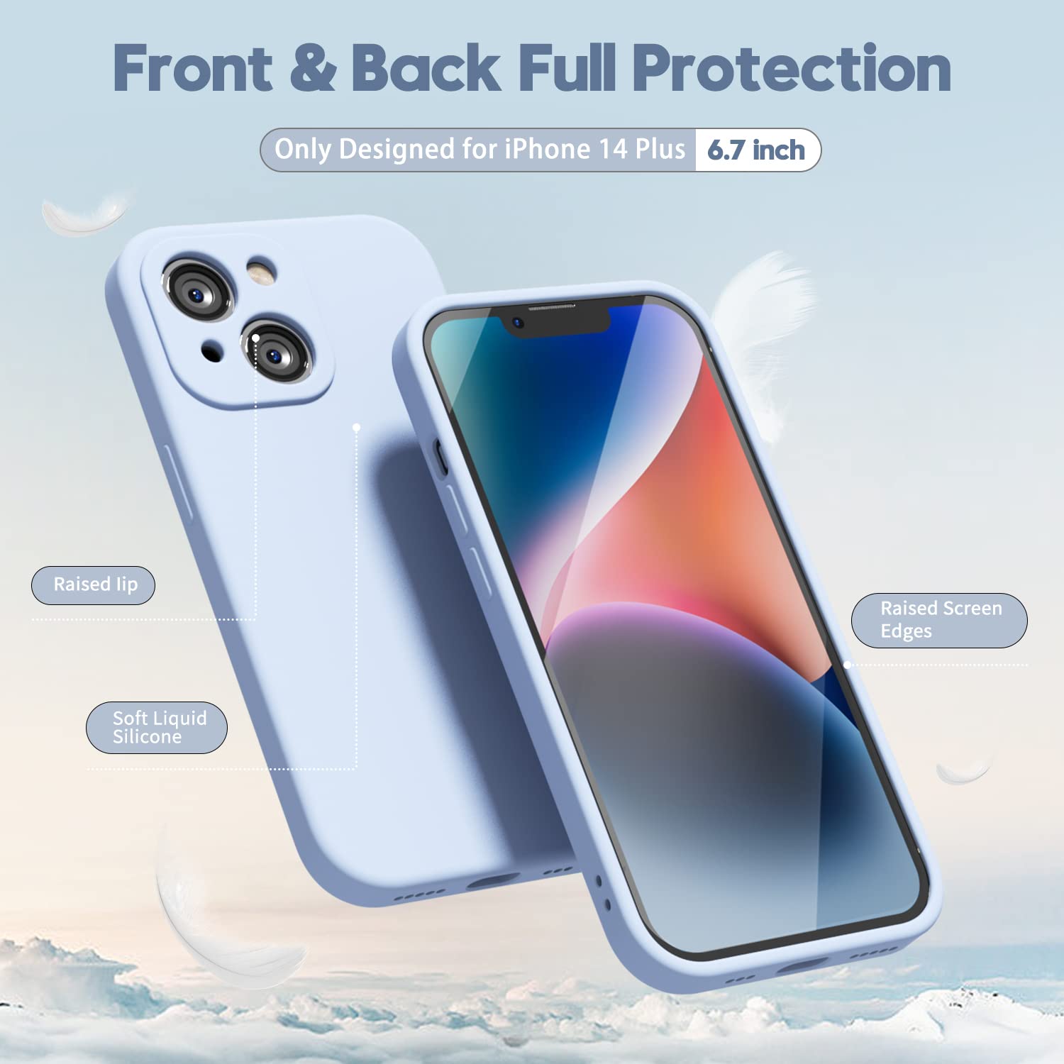 oakxco for iPhone 16 Pro Max Case Liquid Silicone, Soft Rubber Gel Elegant Aesthetic Basic Simple Cover, Cute Thin Slim TPU Matte Solid Color Plain Smooth Case for Women Girl, Light Pink — view 1174