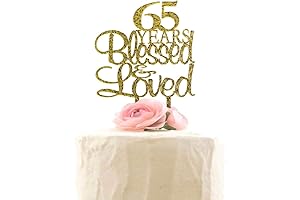 65 Years Blessed & Loved Cake Topper