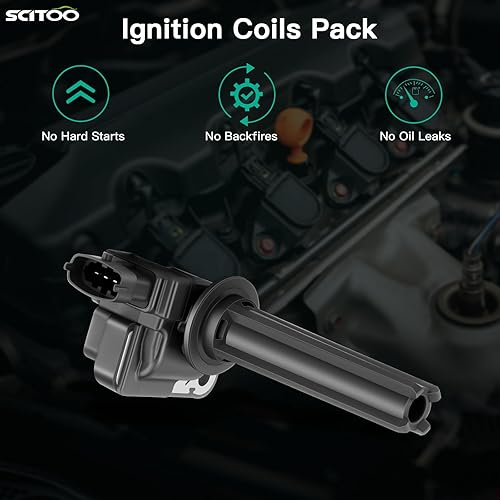 Vista 2270 de SCITOO 1 bobinas de encendido con 4 bujías de iridio para Chevrolet 2011-2015 Cruze 1.4L 2016 Cruze Limited 1.4L 2012-2020 Sonic 1.4L 2013-2021 Trax