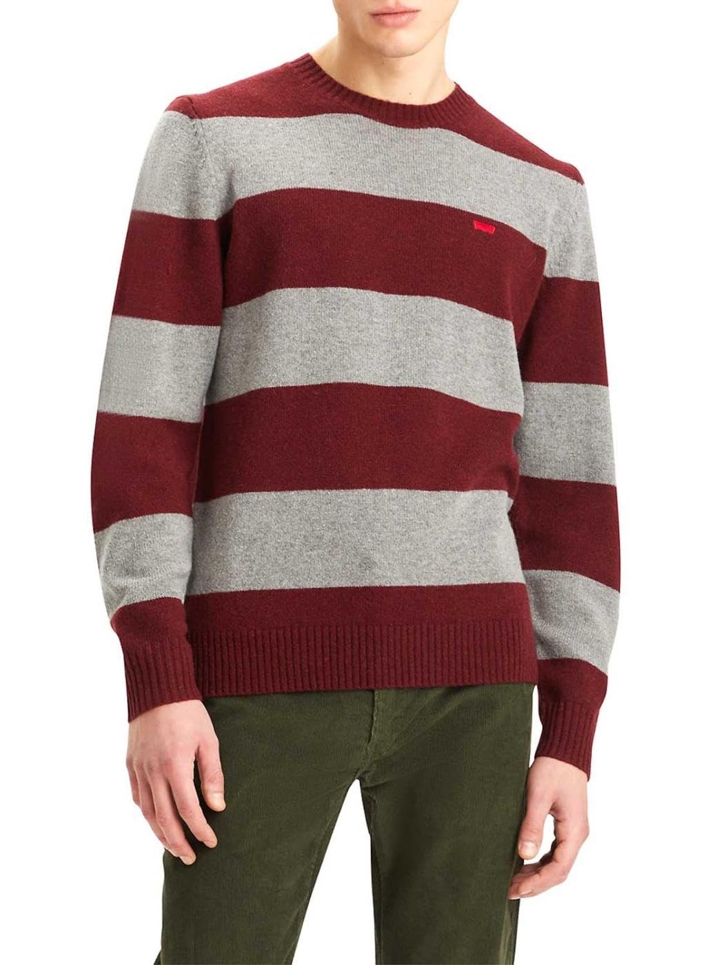 Levi's Men's Original Hm Sweater Pullover Sweater, Calloway Stripe Choc,