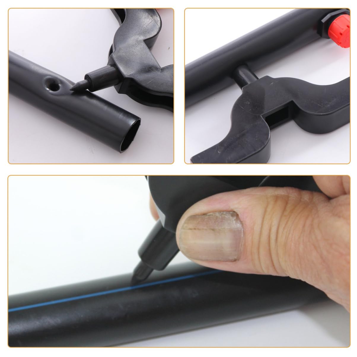 Mikikit 5 Set Irrigazione A Goccia Foro Emettitore Tubo Flessibile Ugello Perforatore Automatico Strumenti Tubo Flessibile Per Acqua Tubo Flessibile Per Ammollo Da Giardino 8 pezzi * 5