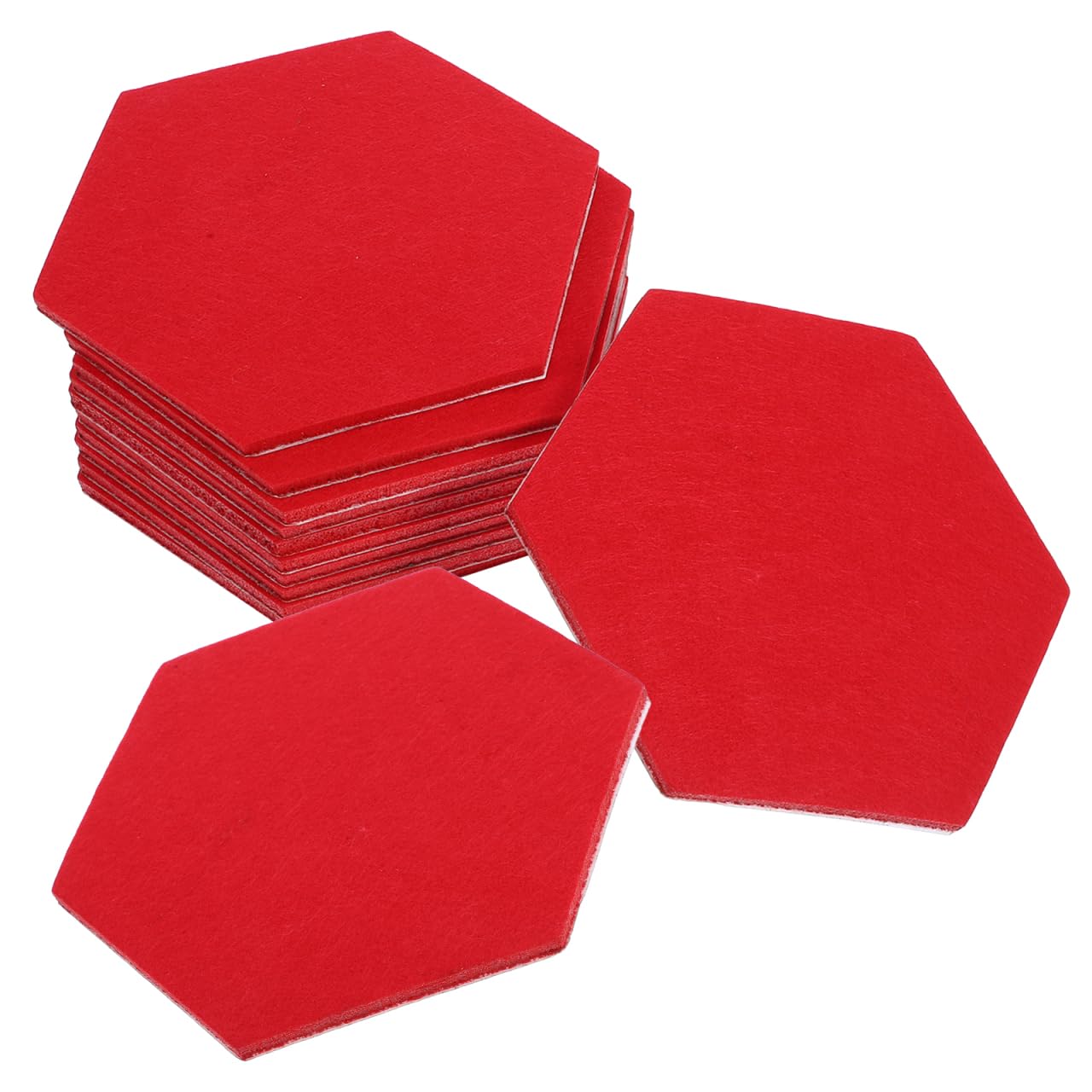 SHINEOFI 12Pcs Hexagon Felt Wall Tiles Self Adhesive Decorative Felt Bulletin Board Panels for Home Office Memo Bulletin Pin Board Stylish Wall Art 4.72In