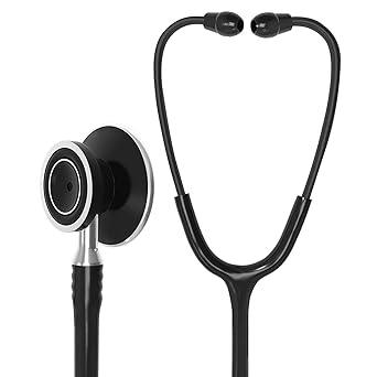 MCP Anchor Aluminium Dual Head Stethoscope for Doctors & Medical Students - Black Edition