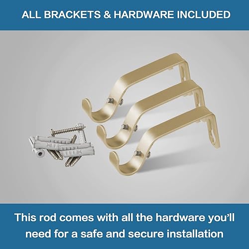 Miniatura 46 de H.VERSAILTEX - Cortinero para ventana ajustable y decorativo de 3/4 pulgadas de diámetro, para una sola ventana, con remates clásicos