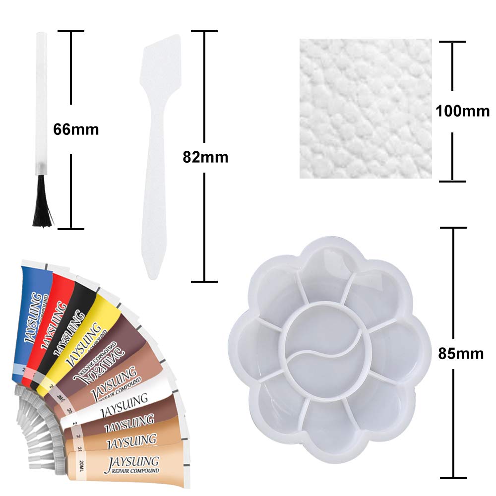 BBjinronjy Leder Reparatur Set,10 Farben Kunstleder Reparaturset für Ledersofa,Autositze,Möbel,Mäntel,Lederjacke,Lederpflege