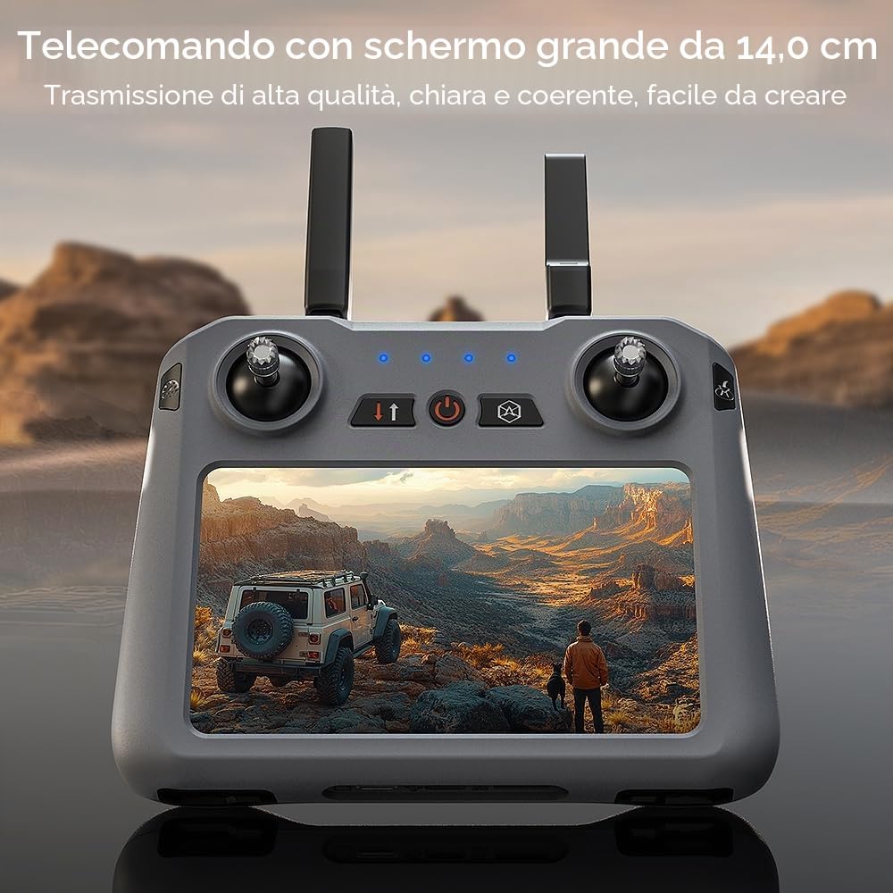 SG909 MAX Drone con fotocamera 4K professionale per adulti, distanza di volo di 6 km, evita ostacoli a 360°, cardano a 3 assi, droni GPS, 3 batterie