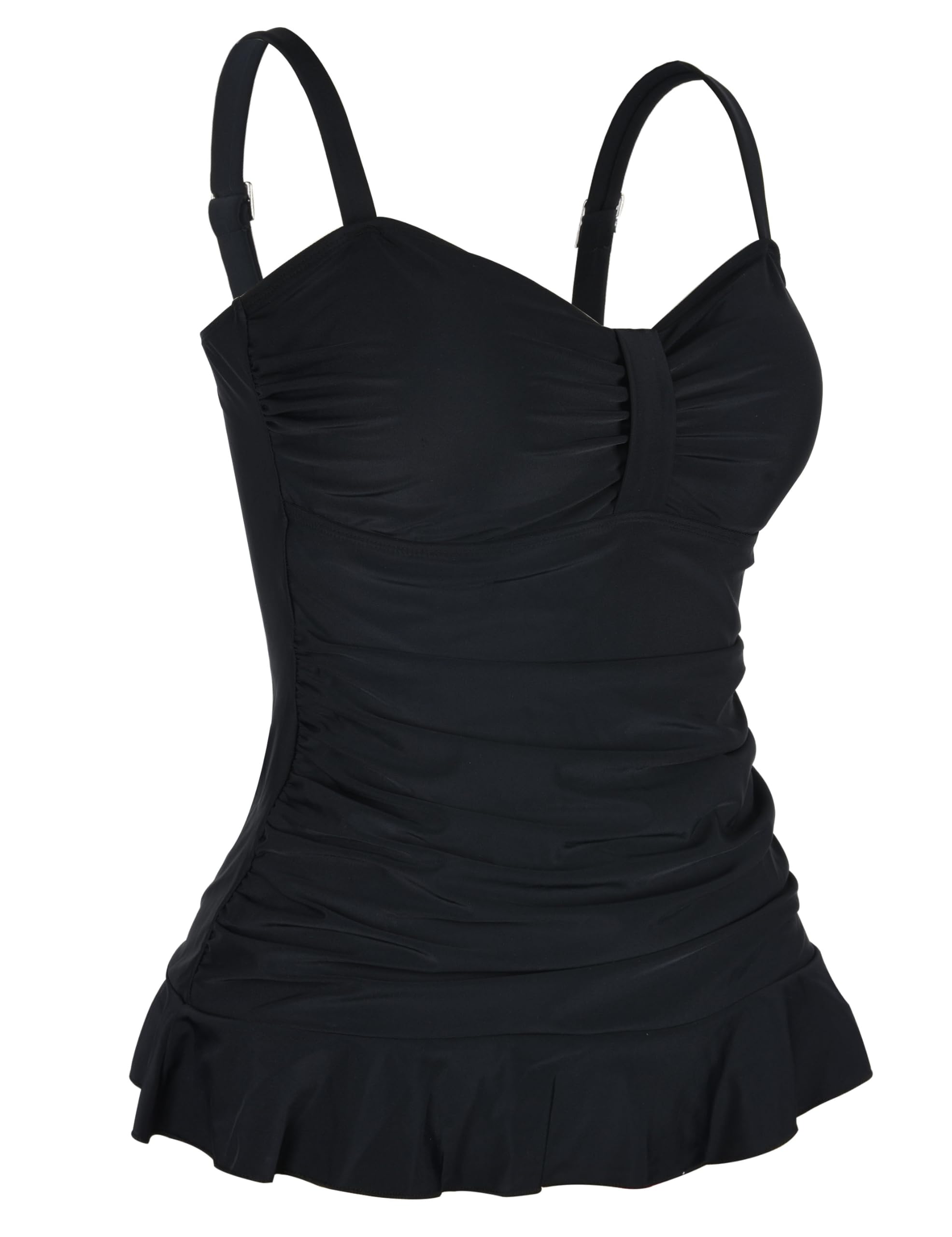 Hilor Costume da Bagno da Donna Anni '50 Anni in Stile retrò, con Ruffle Hem