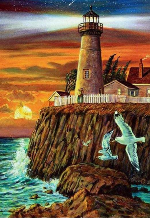 RUIYANMQ Puzzles 1000 Pièces Paysage Phares Posters pour Adultes Jeux Familiaux Jouets Educatifs Xq417Zp