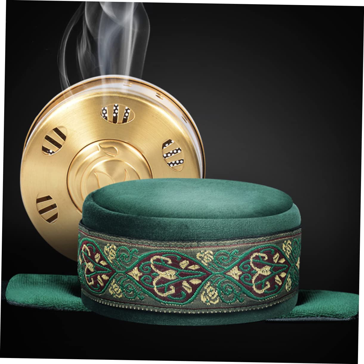 GOOHOCHY Smokeless Moxa Box Moxibustion Burner Copper Material Green Travel Massager Moxibustion Smokeless Kit