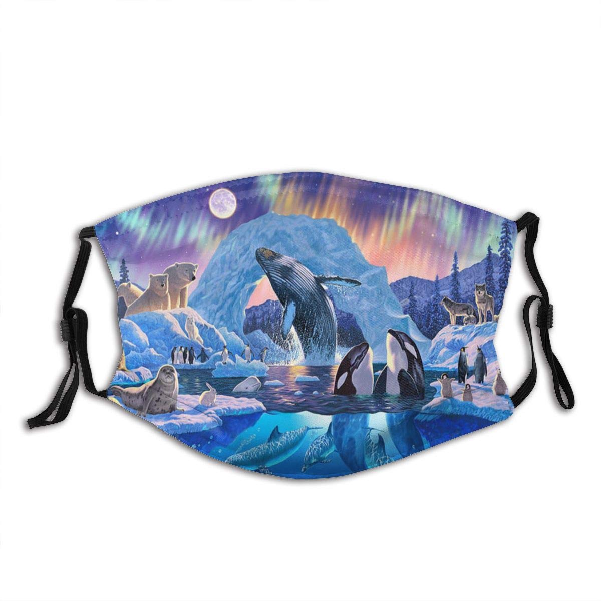 The Arctic Ocean Penguin Face Mask Naughty Animal Reusable Adjustable Balaclava Bandana Cloth With 2 Filters For Men And Women Outdoors