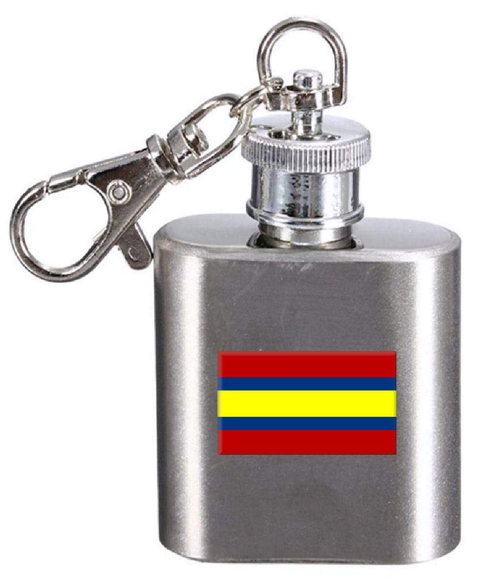 Flasque porte-clés drapeau Équateur Loja City en acier gravé pour homme